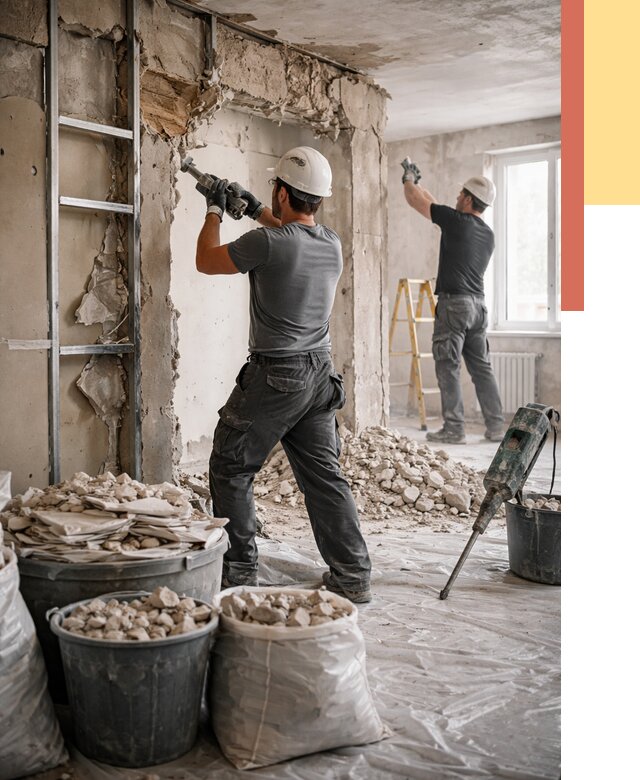 Демонтажные работы в Карпинске от 2772 руб. — услуги и цена под ключ | ОТДЕЛОЧНИК-Кпн