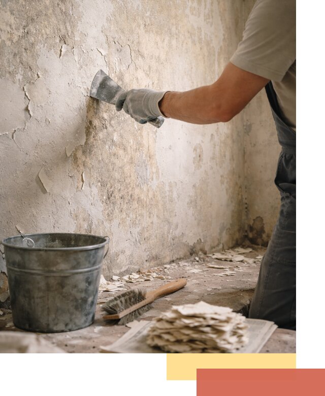 Удаление старой краски со стен в Карпинске качественно и быстро