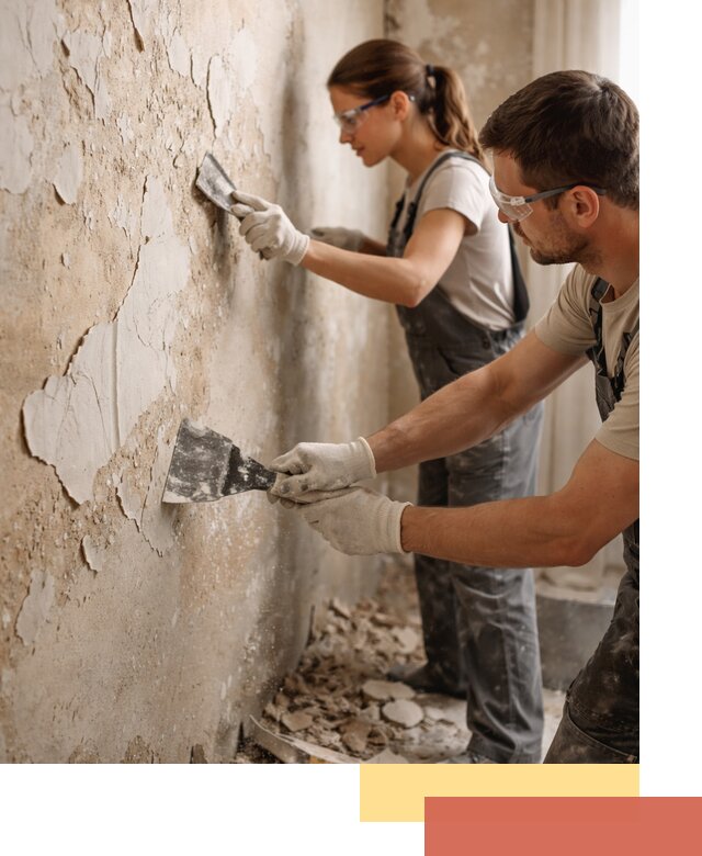 Снятие старой шпаклевки и подготовка поверхностей в Карпинске