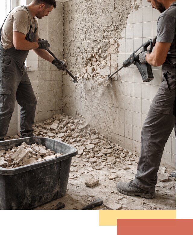 Демонтаж плитки со стен в Карпинске быстро и аккуратно