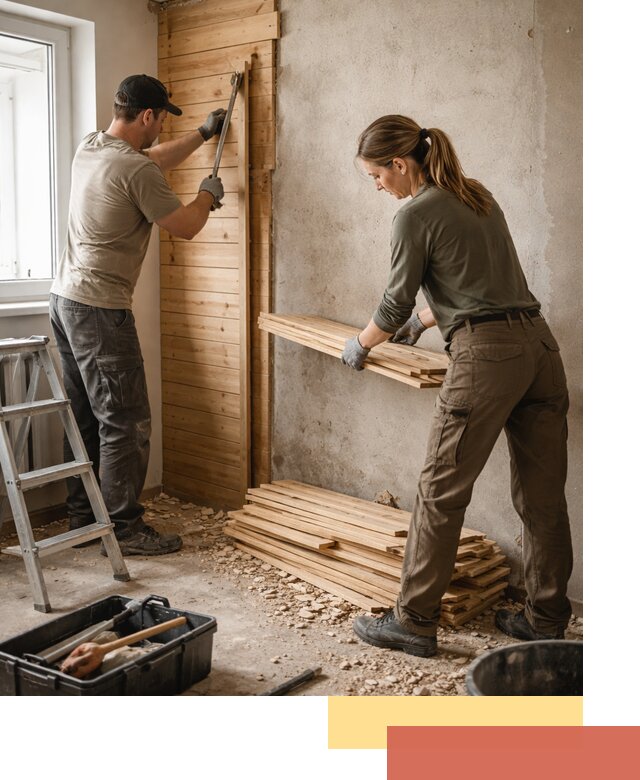 Демонтаж вагонки со стен в Карпинске — профессиональный демонтаж