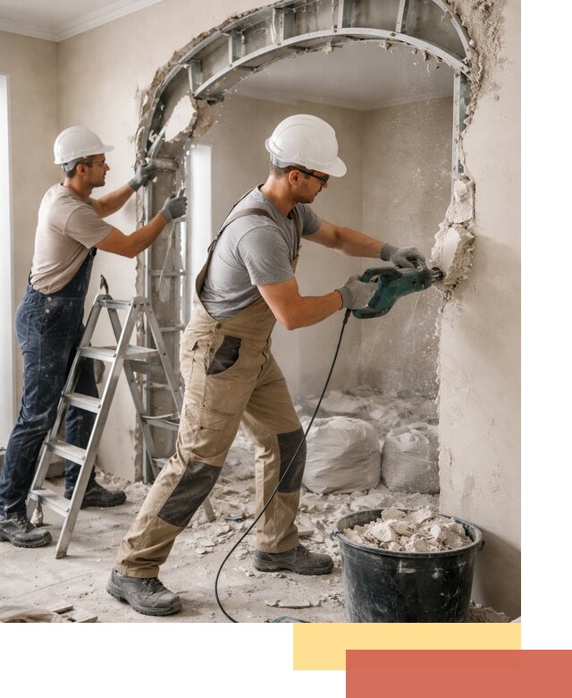 Демонтаж гипсокартонной арки в Карпинске быстро и аккуратно