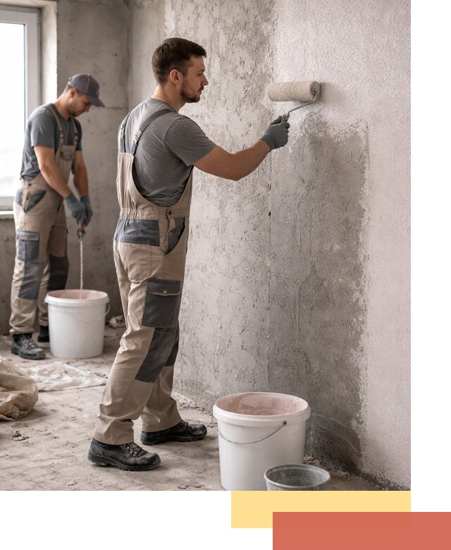 Нанесение бетоноконтакта на стены в Карпинске для последующей отделки