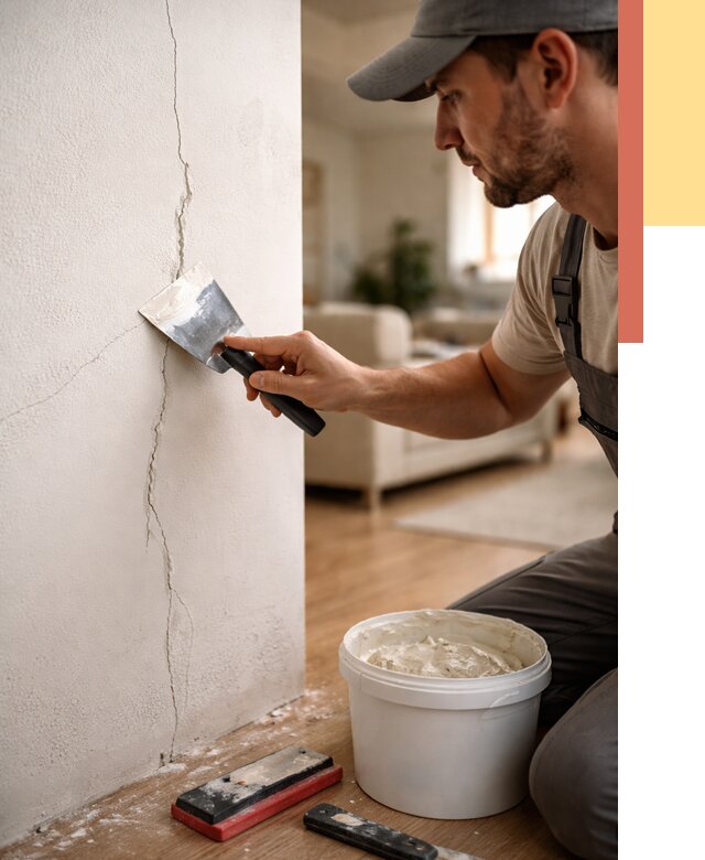 Заделка трещин и сколов в Карпинске от 2516 руб. — быстро и недорого | ОТДЕЛОЧНИК-Кпн