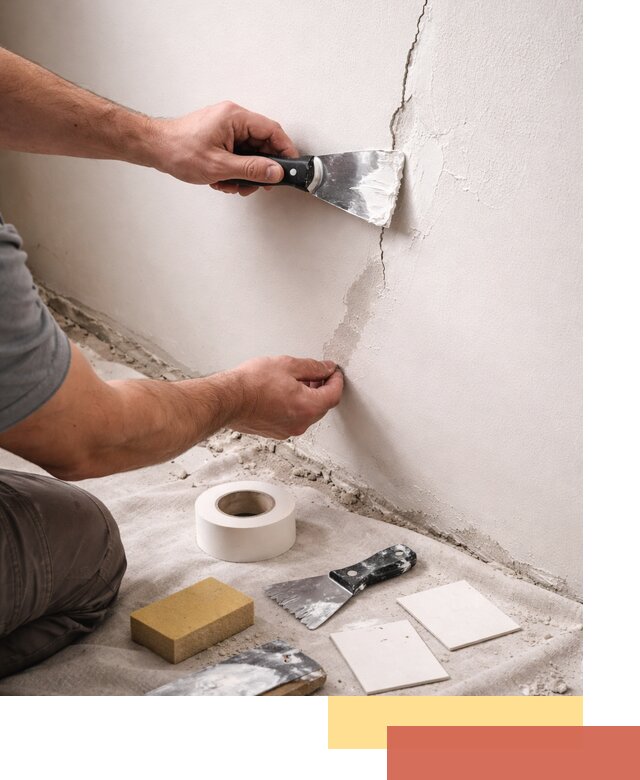 Заделка трещин и сколов в стенах и потолках в Карпинске