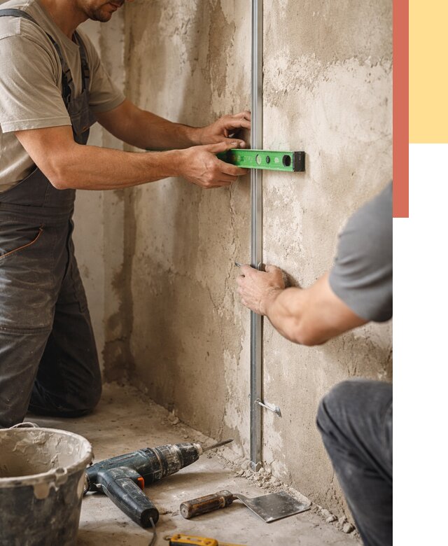 Установка штукатурных маяков в Карпинске от 7188 руб. — быстро и недорого | ОТДЕЛОЧНИК-Кпн