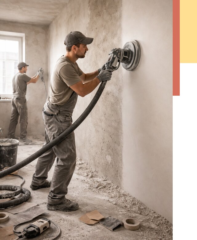 Шлифовка стен в Карпинске от 1232 руб/м2 — быстро и недорого | ОТДЕЛОЧНИК-Кпн