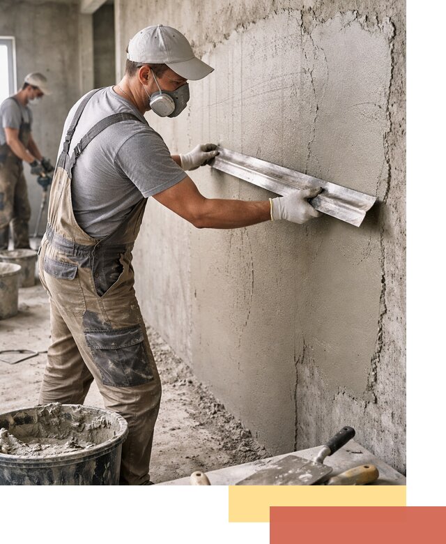 Штукатурка бетонных стен в Карпинске качественно и долговечно