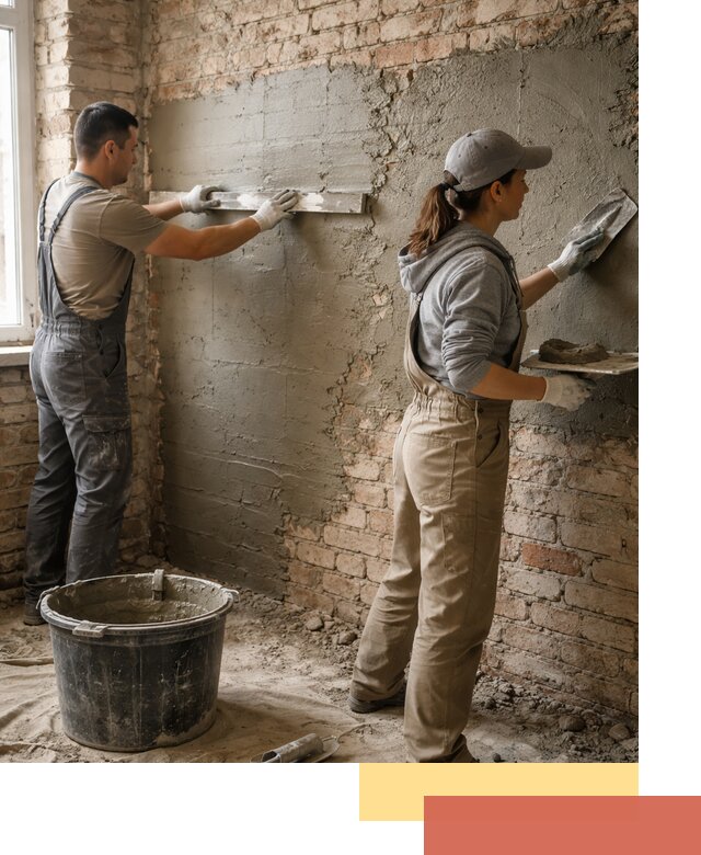 Штукатурка кирпичных стен в Карпинске — качественно и надежно