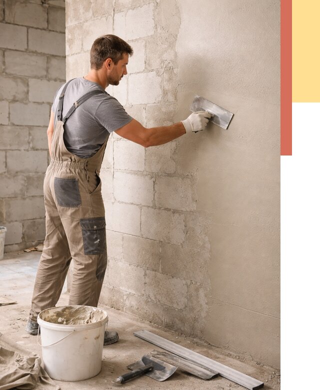 Штукатурка стен из газобетона в Карпинске от 2156 руб./м2 — быстро и недорого | ОТДЕЛОЧНИК-Кпн