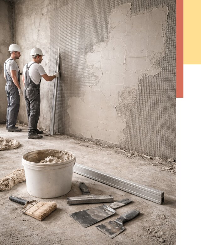 Штукатурка стен по сетке в Карпинске от 5647 руб./м2 — быстро и недорого | ОТДЕЛОЧНИК-Кпн