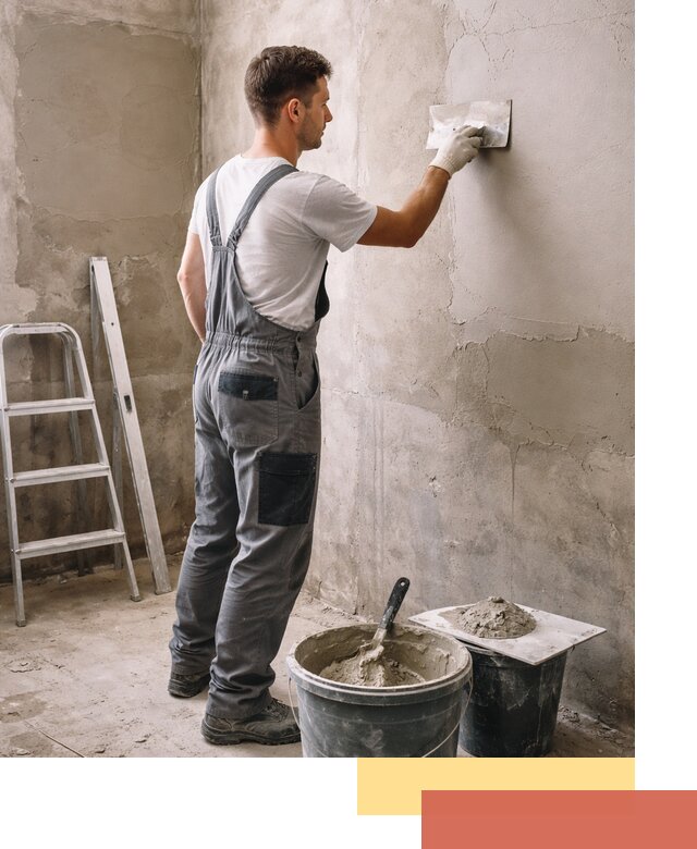 Штукатурка стен в ванной под ключ в Карпинске