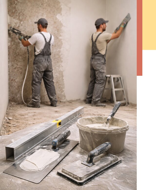 Штукатурка стен под обои в Карпинске от 4621 руб./м2 — выравнивание под обои | ОТДЕЛОЧНИК-Кпн