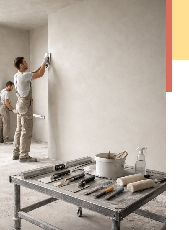 Штукатурка стен под покраску в Карпинске от 4621 руб./м² — качественно и недорого | ОТДЕЛОЧНИК-Кпн