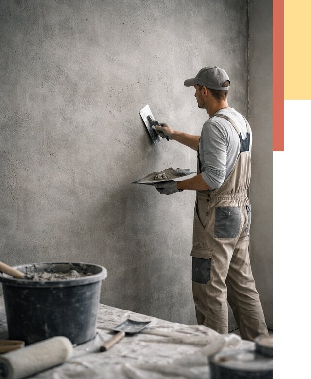 Декоративная штукатурка под бетон в Карпинске от 2567 руб./м² — нанесение под ключ | ОТДЕЛОЧНИК-Кпн