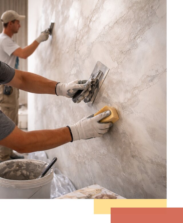 Декоративная штукатурка под мрамор в Карпинске для стен и потолков