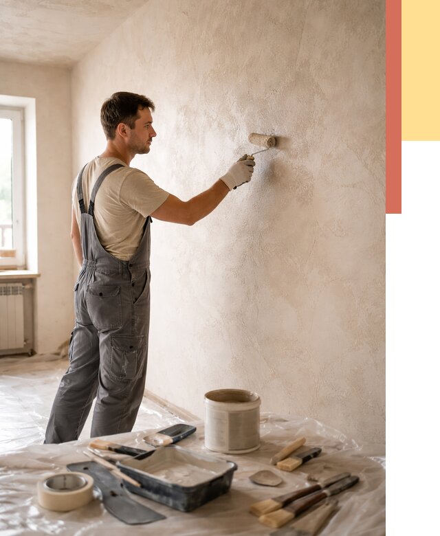 Нанесение лессирующей краски по декоративке в Карпинске от 1797 руб. | ОТДЕЛОЧНИК-Кпн