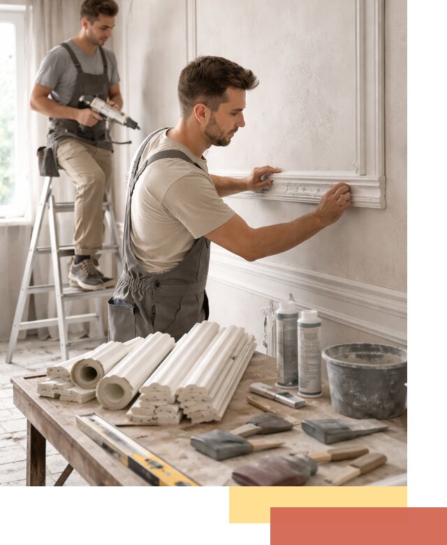 Монтаж лепнины на стены в Карпинске профессионально и качественно