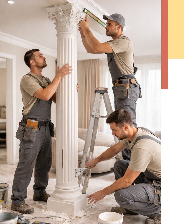 Установка декоративных колонн в Карпинске от 12322 руб. под ключ | ОТДЕЛОЧНИК-Кпн