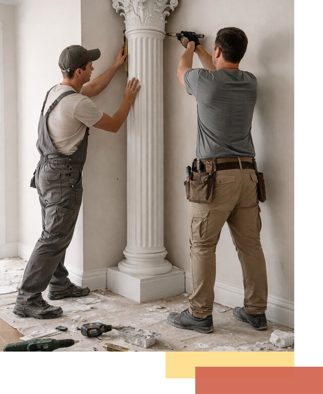 Установка декоративных колонн в Карпинске под ключ