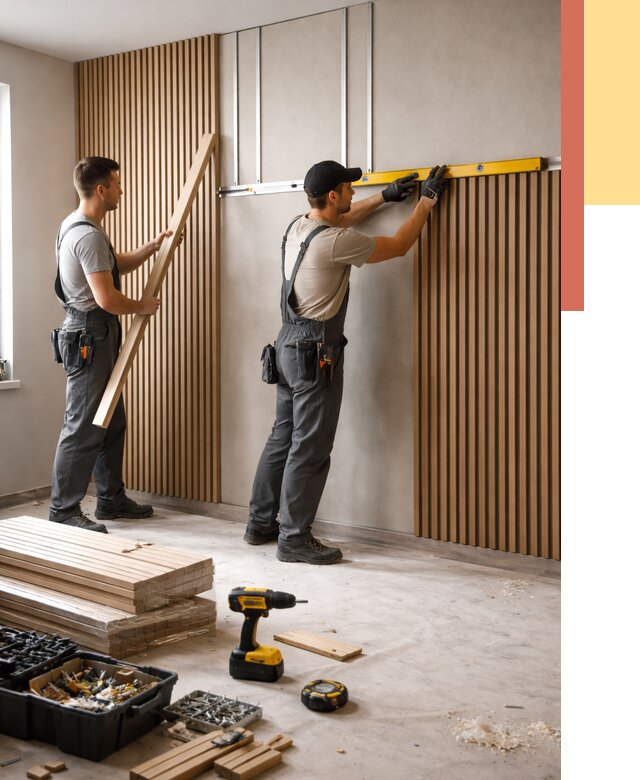 Монтаж реечных панелей на стены в Карпинске от 1232 руб. — быстро и недорого | ОТДЕЛОЧНИК-Кпн