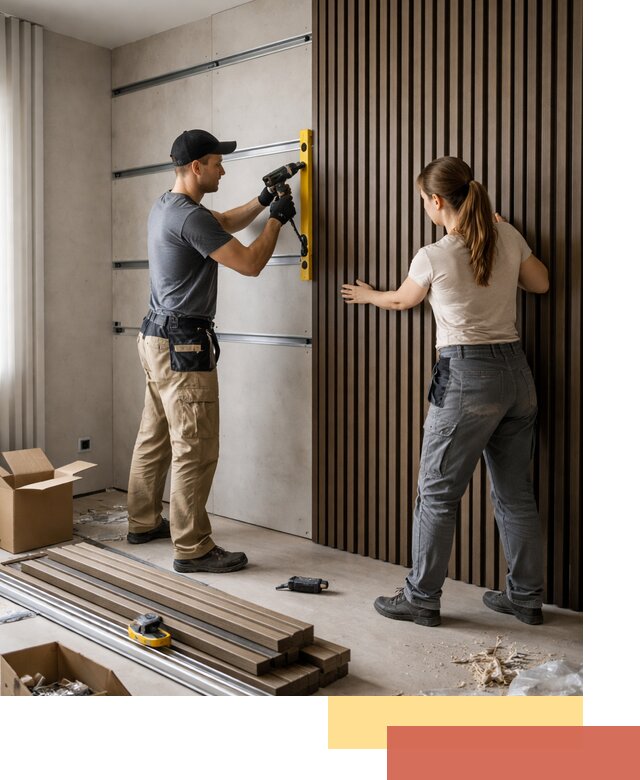 Монтаж реечных панелей на стены в Карпинске