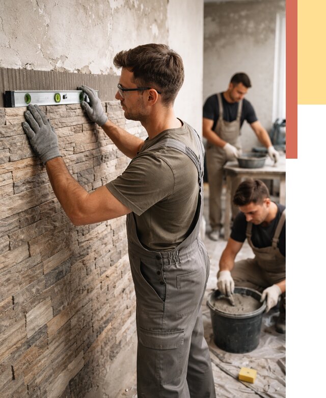 Монтаж искусственного камня в Карпинске от 4621 руб. под ключ | ОТДЕЛОЧНИК-Кпн