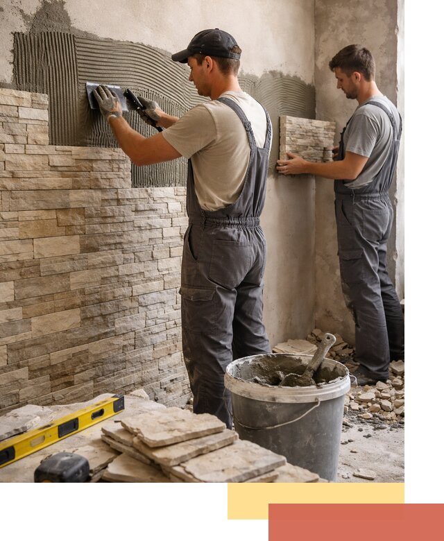 Монтаж искусственного камня в Карпинске — облицовка стен и фасадов