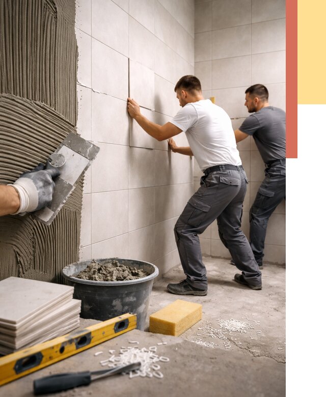 Укладка плитки на стены в Карпинске от 873 руб. — качественно и недорого | ОТДЕЛОЧНИК-Кпн