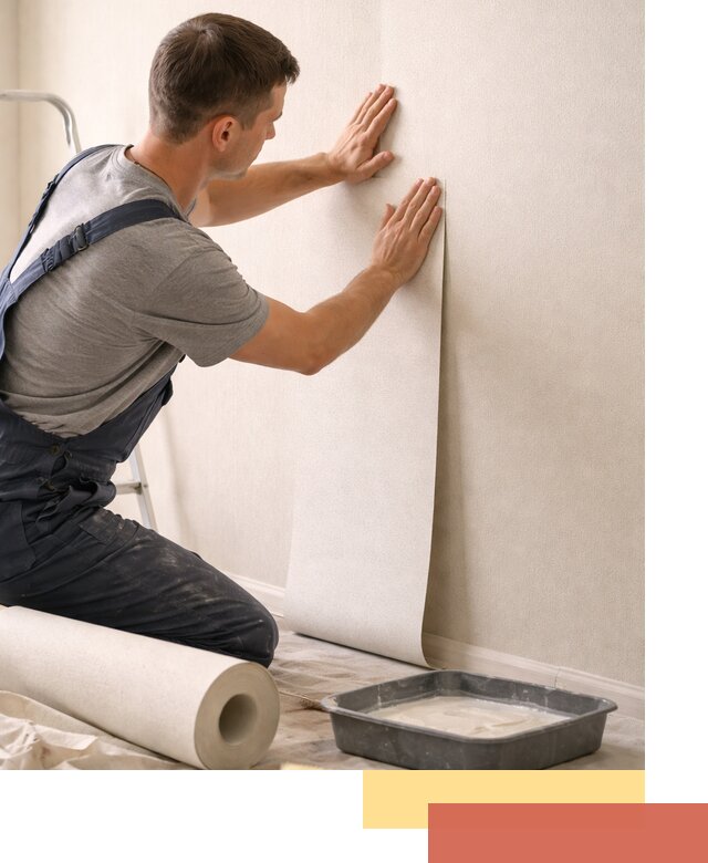 Поклейка флизелиновых обоев в Карпинске качественно и быстро