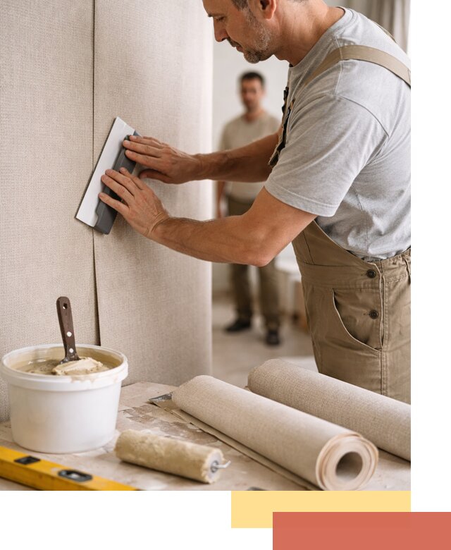 Поклейка текстильных обоев в Карпинске профессионально и аккуратно