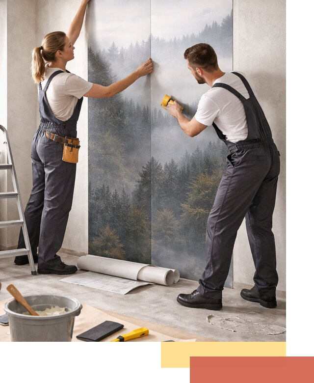 Поклейка фотообоев профессионально в Карпинске под ключ