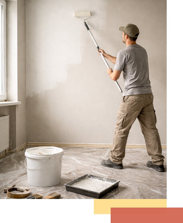 Покраска стен латексной краской в Карпинске качественно и быстро