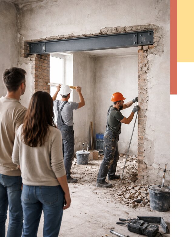 Усиление проема в стене в Карпинске от 9755 руб. — усиление дверного проема металлоконструкцией | ОТДЕЛОЧНИК-Кпн