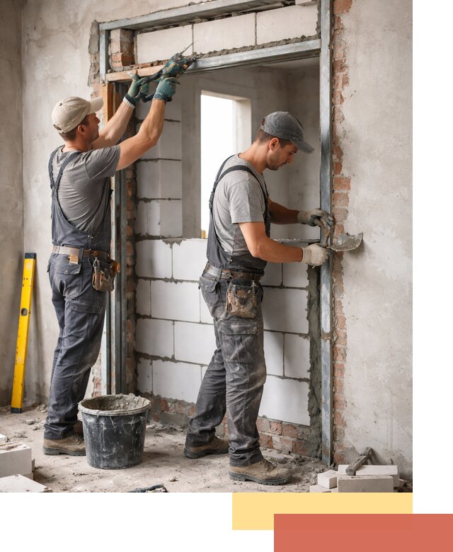 Закладка дверного проема под ключ в Карпинске: демонтаж, монтаж, отделка