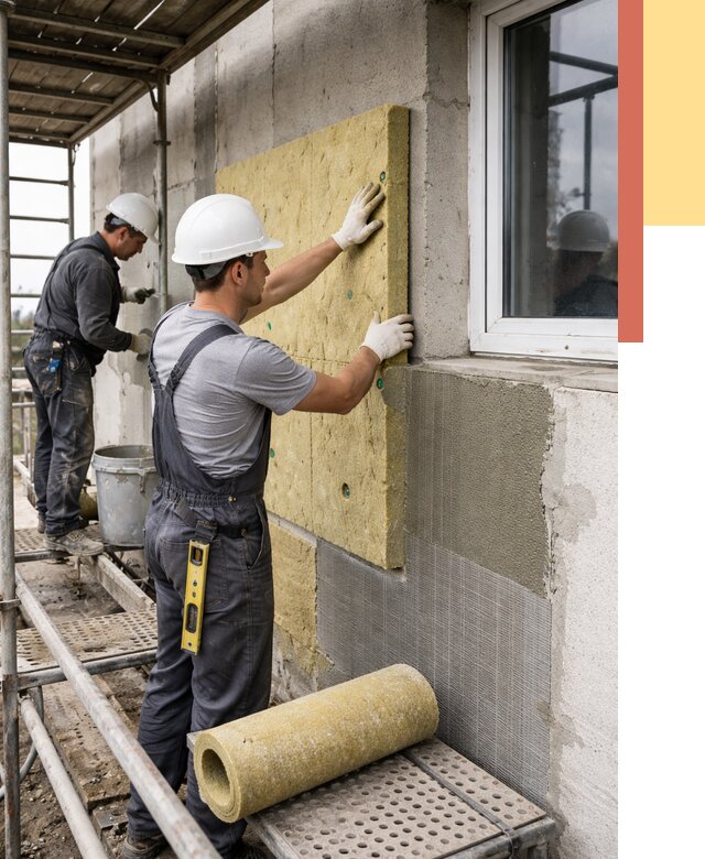 Утепление стен в Карпинске от 4415 руб. под ключ — быстро и недорого | ОТДЕЛОЧНИК-Кпн