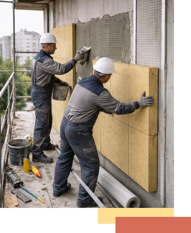 Утепление стен зданий и домов в Карпинске качественно и надежно