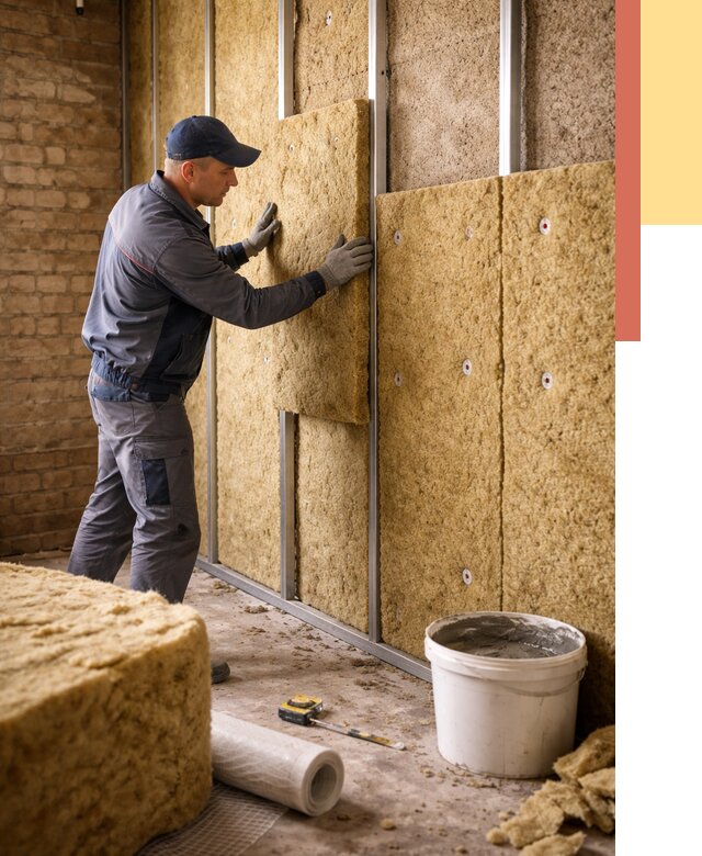 Утепление стен минватой в Карпинске от 1386 руб./м2 — недорого и быстро | ОТДЕЛОЧНИК-Кпн