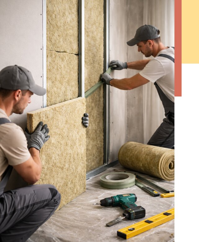 Шумоизоляция стен в Карпинске под ключ от 1900 руб. | ОТДЕЛОЧНИК-Кпн