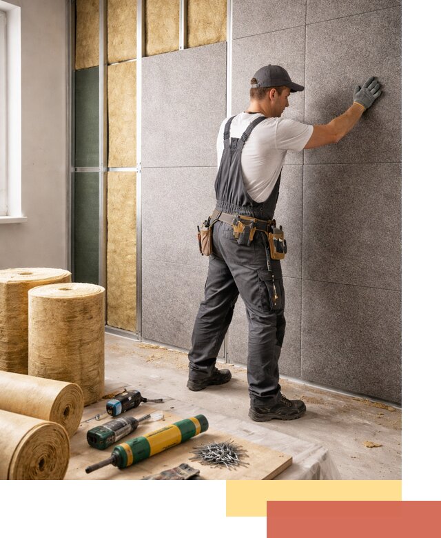 Профессиональная шумоизоляция стен в Карпинске для квартиры и офиса