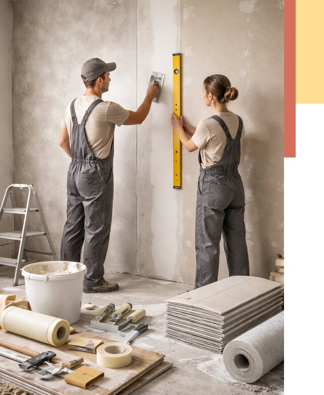 Отделка стен в Карпинске от 1540 руб/м² — недорого, быстро, под ключ | ОТДЕЛОЧНИК-Кпн