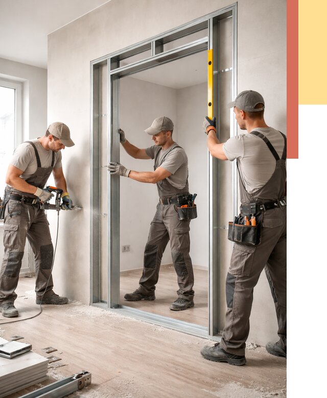 Устройство дверного проема в перегородке в Карпинске от 4621 руб. под ключ | ОТДЕЛОЧНИК-Кпн