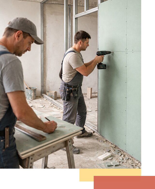 Перегородки из влагостойкого гипсокартона под ключ в Карпинске