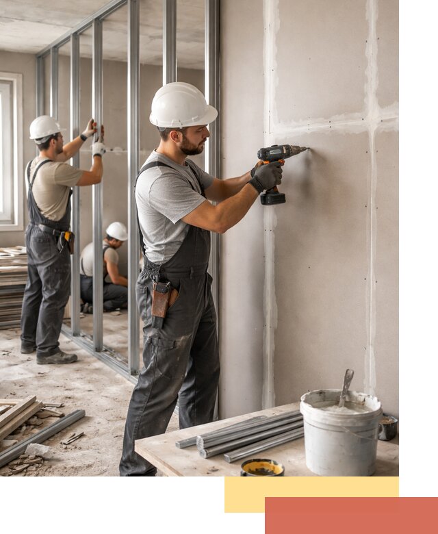 Перегородки из огнестойкого гипсокартона в Карпинске под ключ