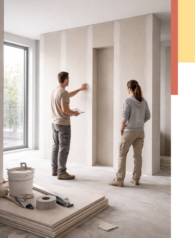 Зонирующая перегородка из гипсокартона в Карпинске от 2875 руб. под ключ | ОТДЕЛОЧНИК-Кпн