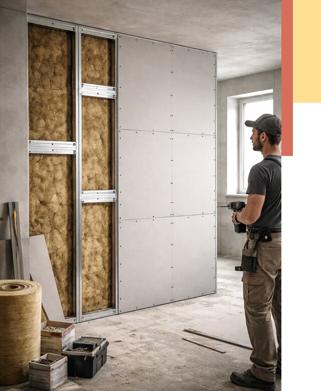 Усиленная перегородка под навеску в Карпинске от 13143 руб. — монтаж под ключ | ОТДЕЛОЧНИК-Кпн