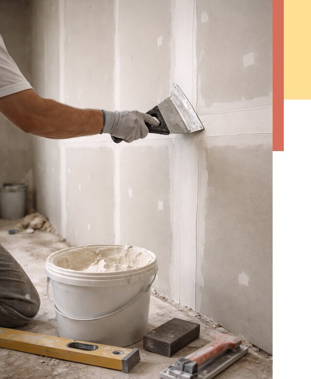 Шпаклевка перегородок из гипсокартона в Карпинске от 2567 руб. — услуги ОТДЕЛОЧНИК-Кпн