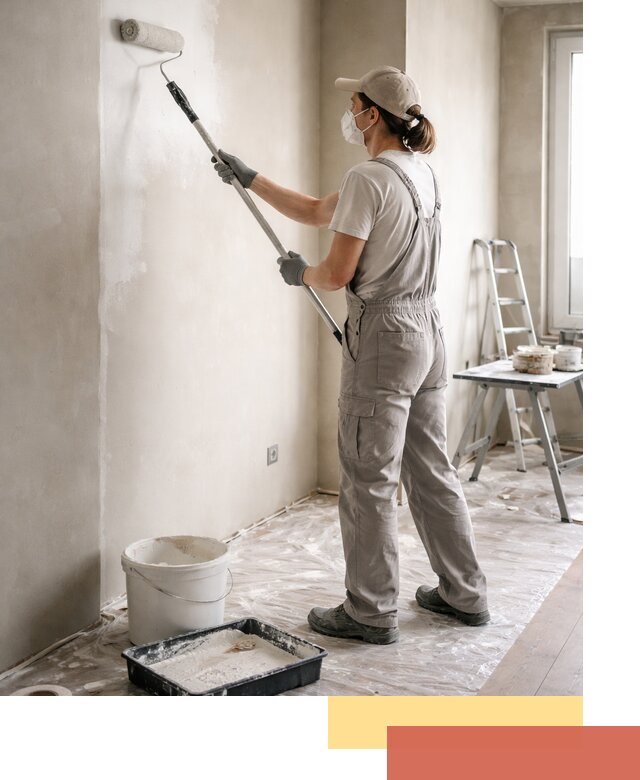 Покраска перегородок из гипсокартона в Карпинске качественно и недорого