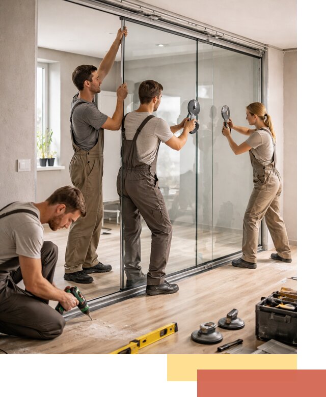 Изготовление стеклянных перегородок на заказ в Карпинске