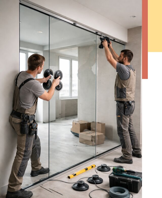 Монтаж стеклянных перегородок в Карпинске от 6674 руб. | ОТДЕЛОЧНИК-Кпн